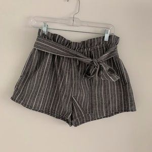 Striped Linen Shorts